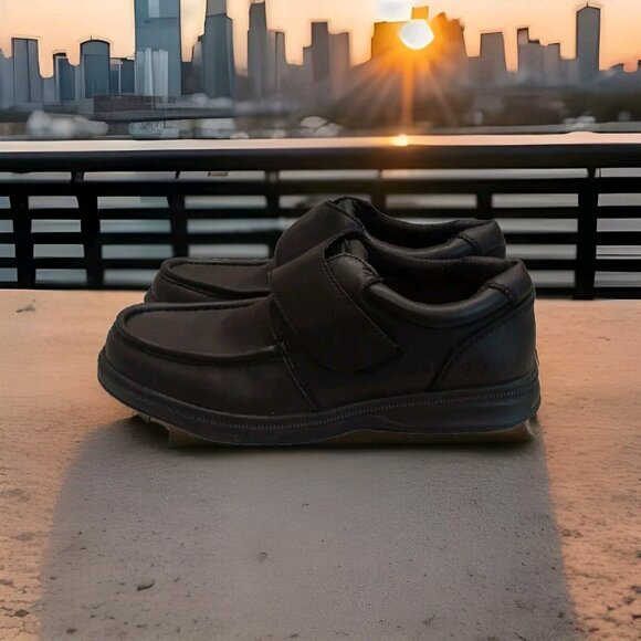✅Earth Spirit Layton Comfort Dress Shoe Mens 10W Gelron Walking Shoe Hook/Loop - Picture 1 of 9